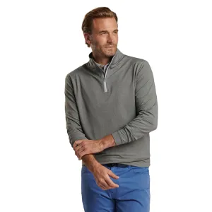 Mens Peter Millar Peter Millar Perth Mélange Performance 1/4 Sweater - Smoke*