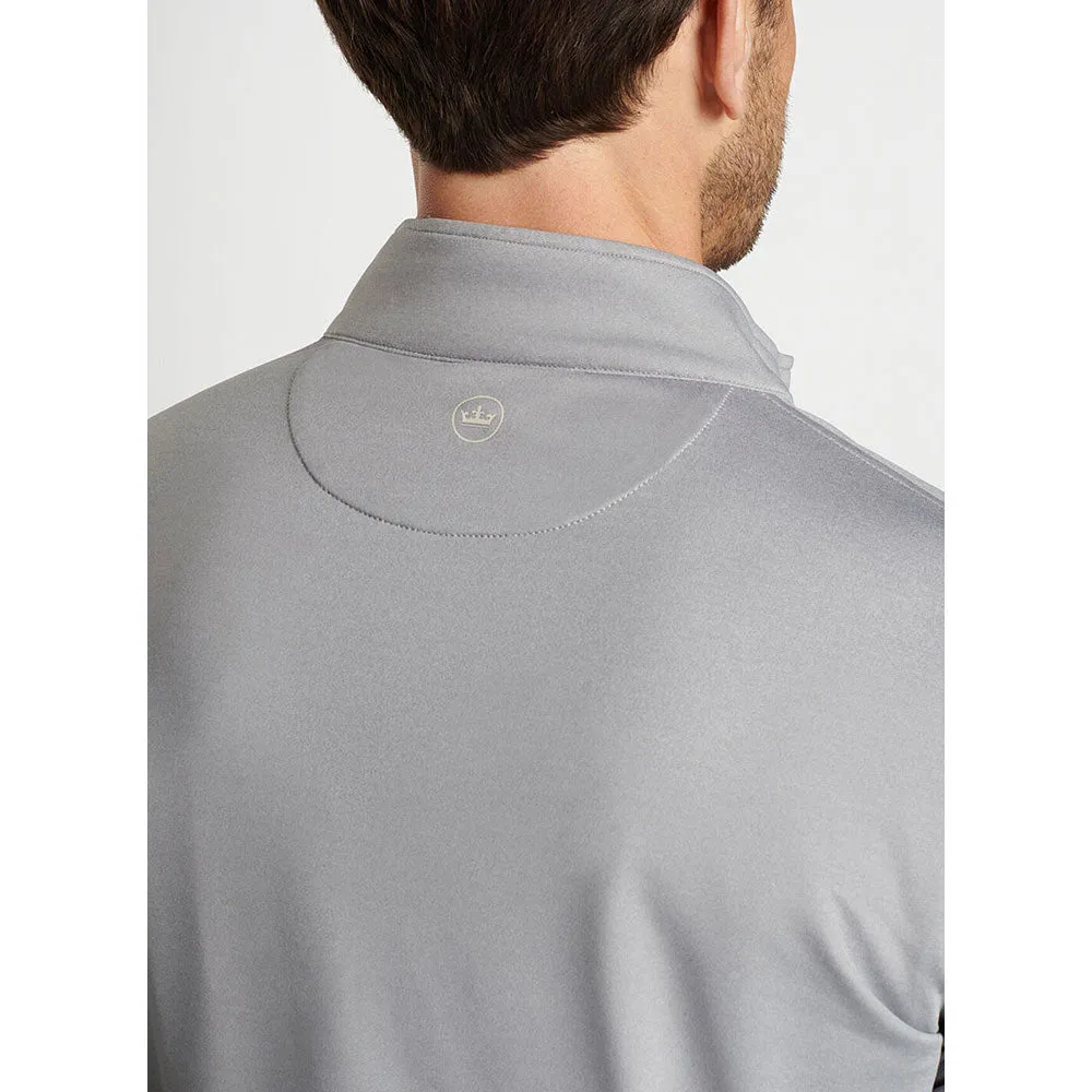 Mens Peter Millar Peter Millar Perth Mélange Performance 1/4 Zip Sweater - Gale Grey*