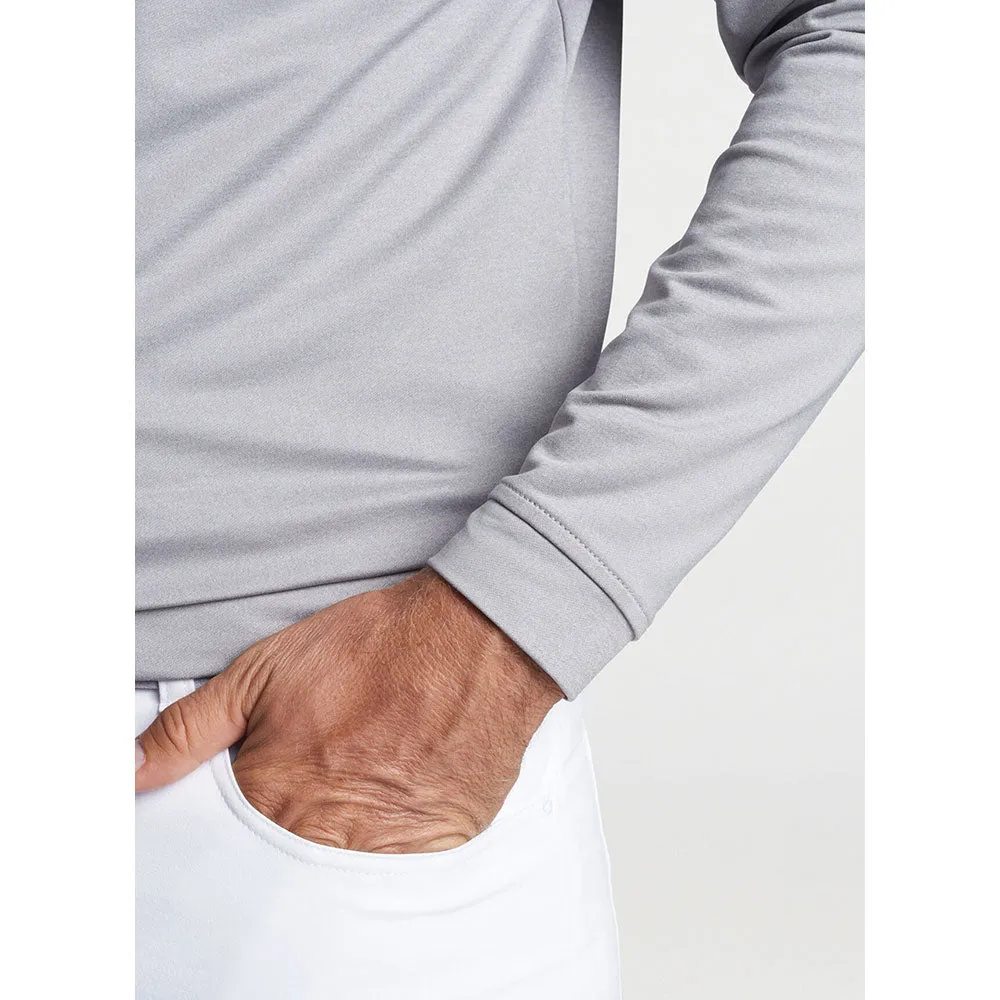 Mens Peter Millar Peter Millar Perth Mélange Performance 1/4 Zip Sweater - Gale Grey*