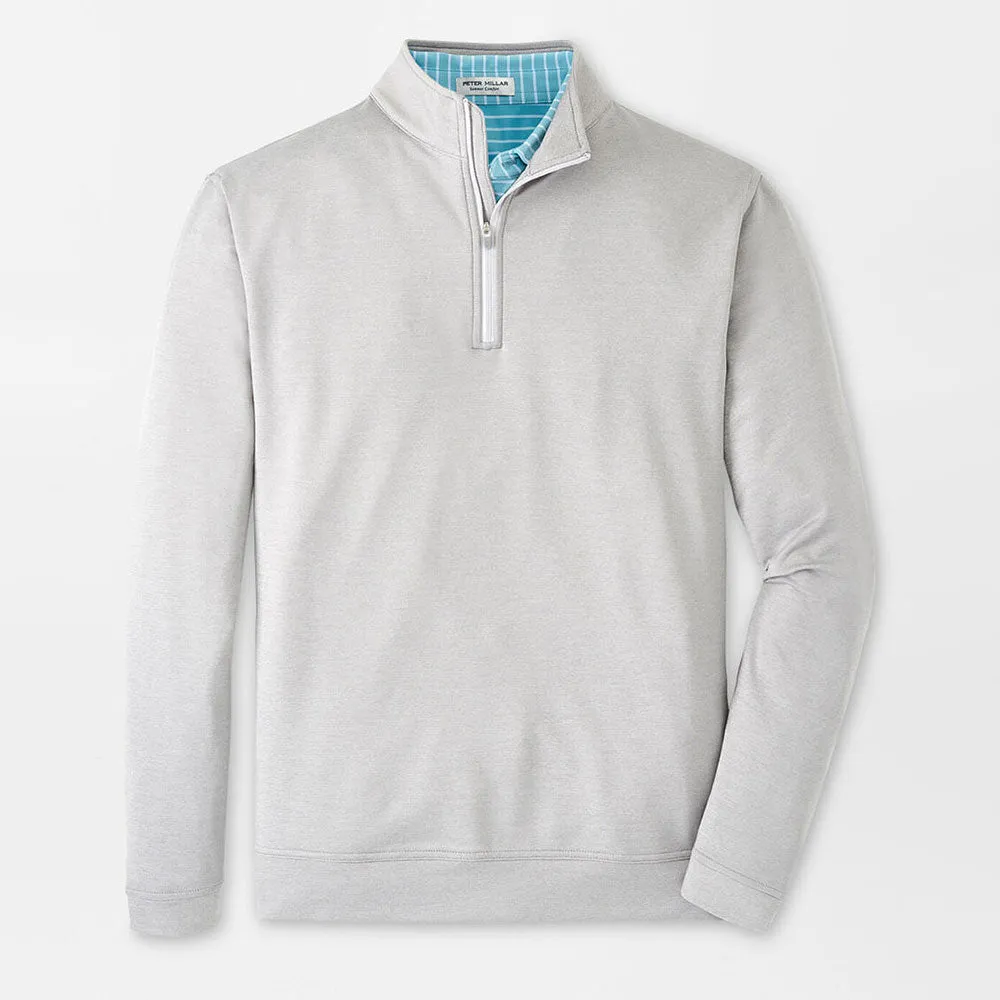 Mens Peter Millar Peter Millar Perth Mélange Performance 1/4 Zip Sweater - Gale Grey*
