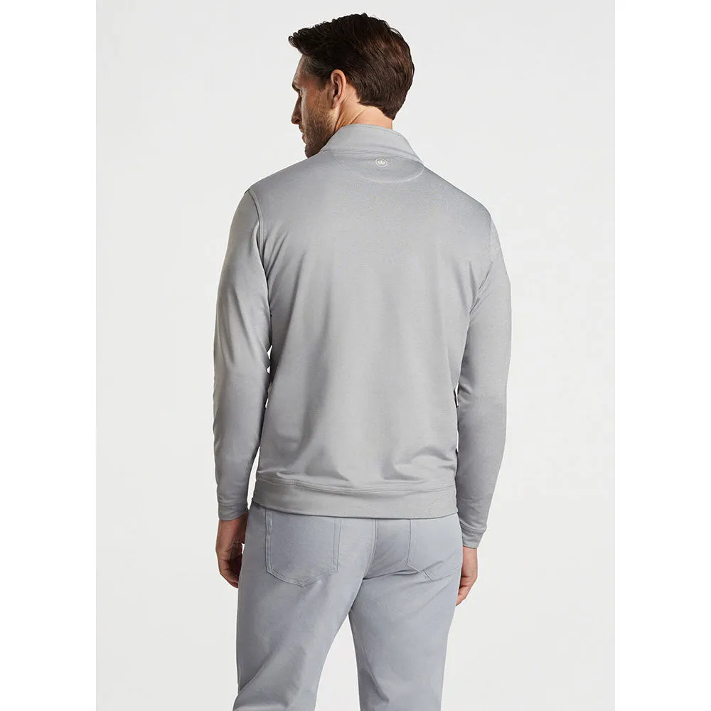 Mens Peter Millar Peter Millar Perth Mélange Performance 1/4 Zip Sweater - Gale Grey*