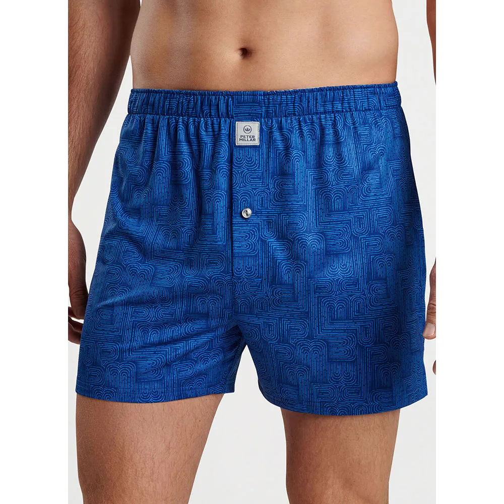 Mens Peter Millar Peter Millar Pm Maze Performance Boxers - Sport Navy