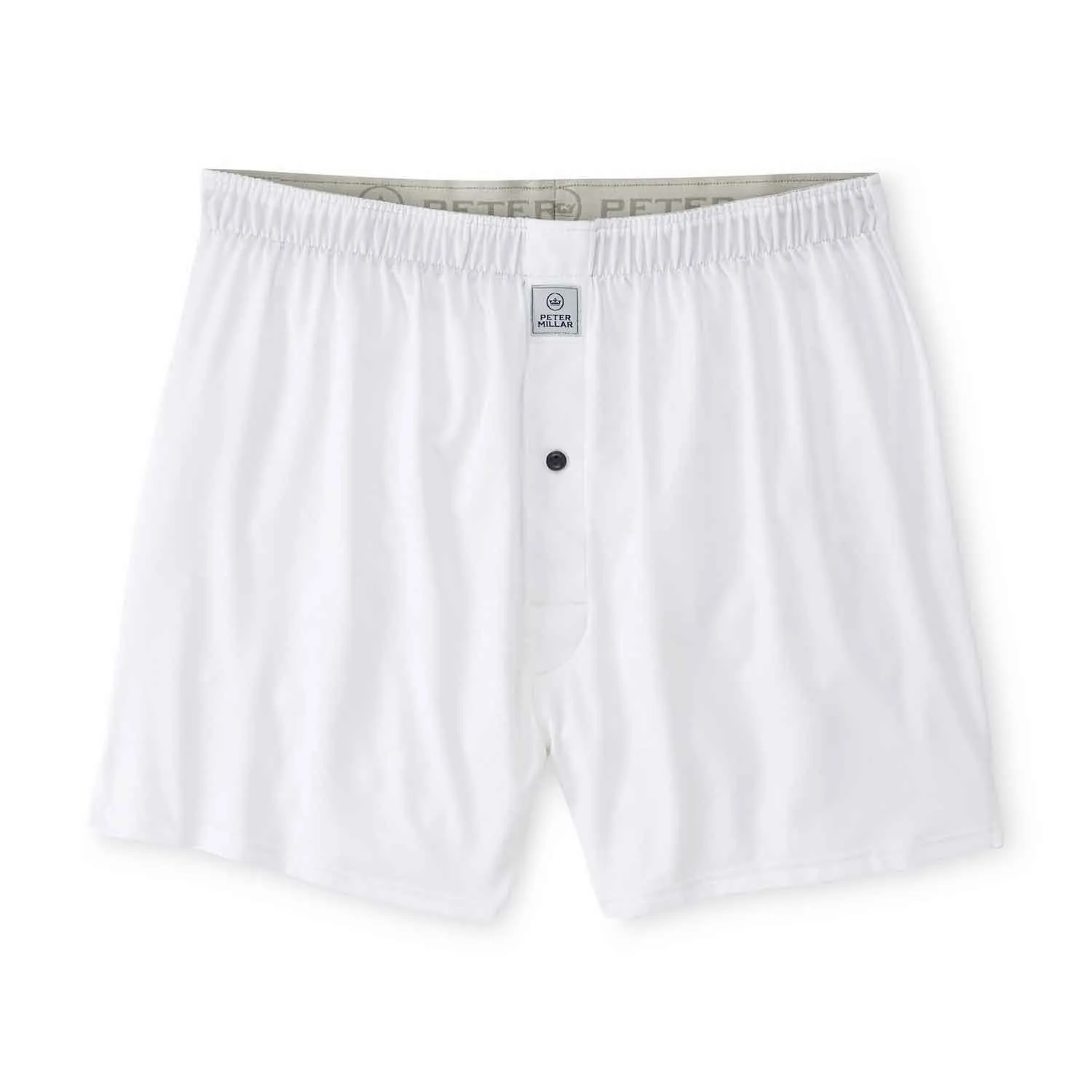 Mens Peter Millar Peter Millar Solid Performance Boxers - White