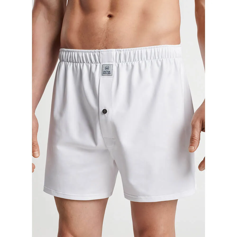 Mens Peter Millar Peter Millar Solid Performance Boxers - White