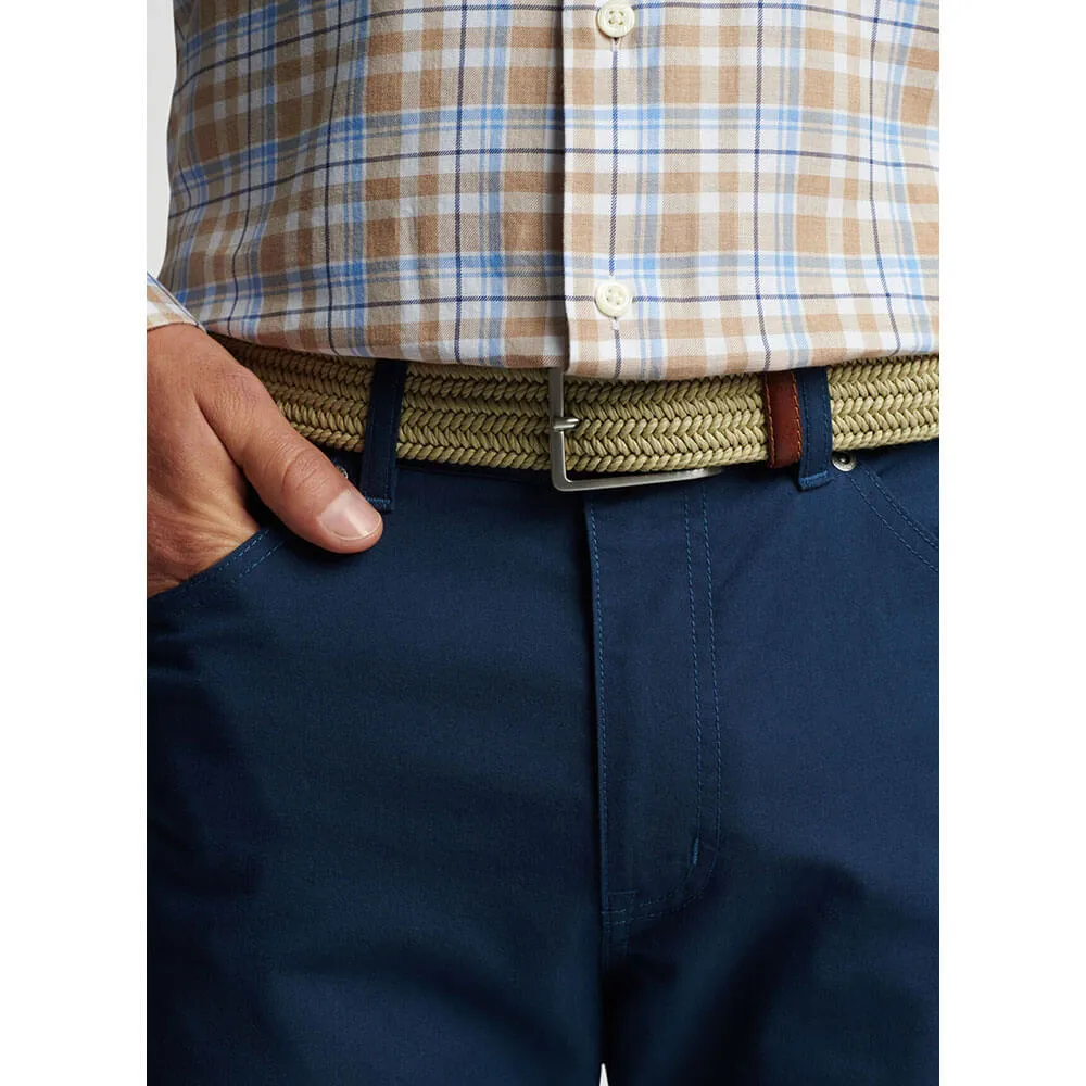 Mens Peter Millar Peter Millar Waxed Braided Belt - Khaki