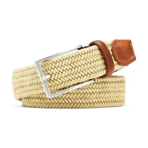 Mens Peter Millar Peter Millar Waxed Braided Belt - Khaki