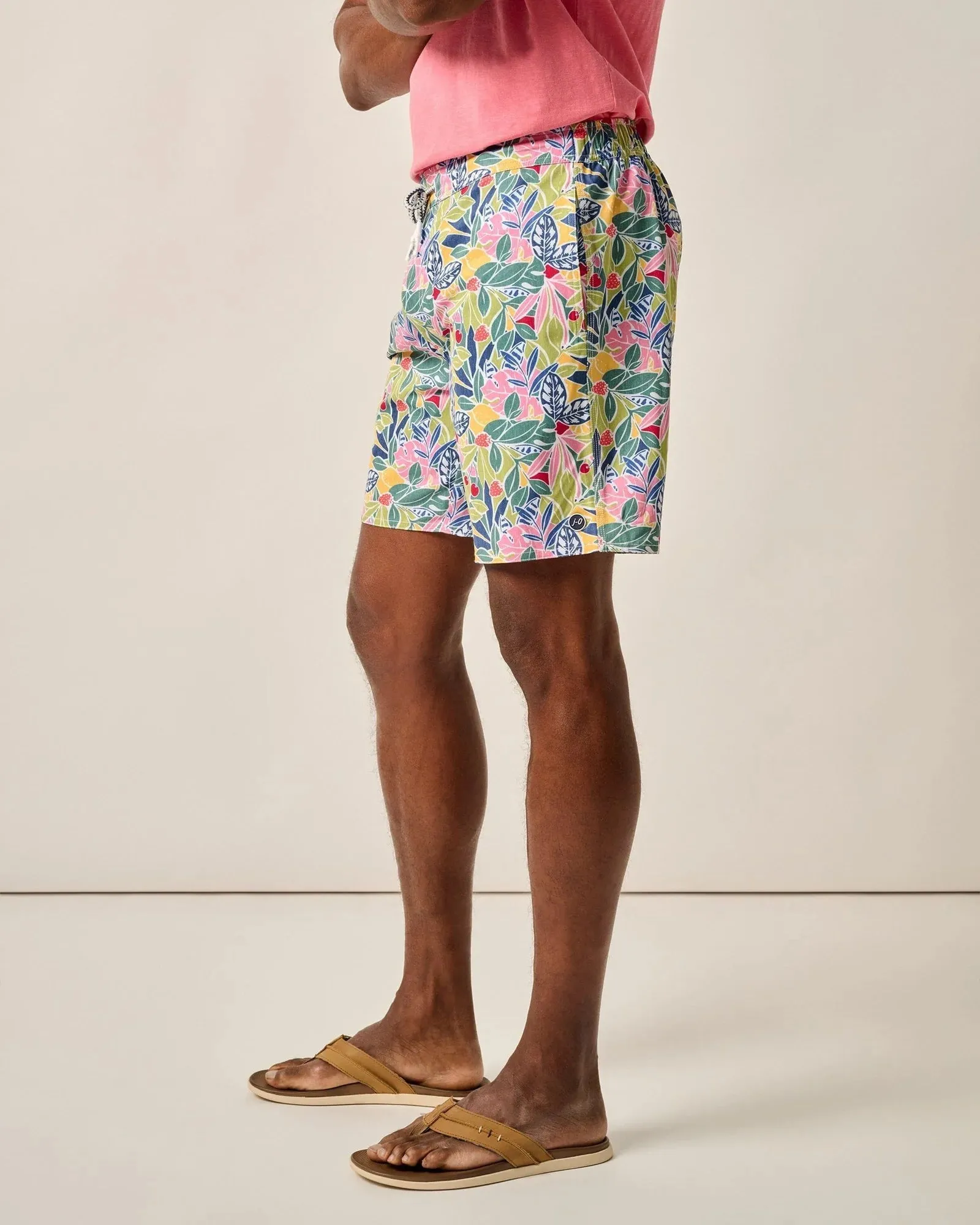 Mens Tori Richard Johnnie-O 7-Inch Zest Swim Trunks - Lake