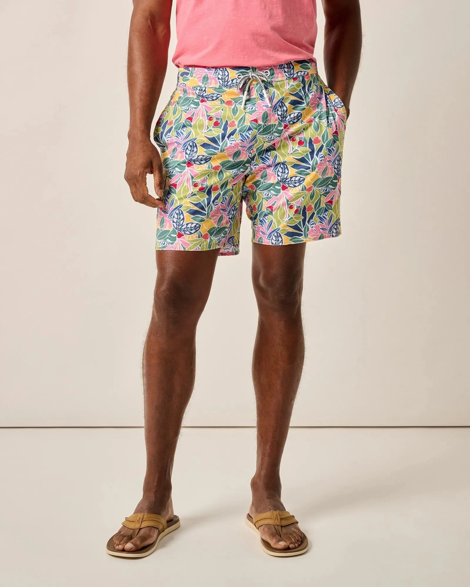 Mens Tori Richard Johnnie-O 7-Inch Zest Swim Trunks - Lake