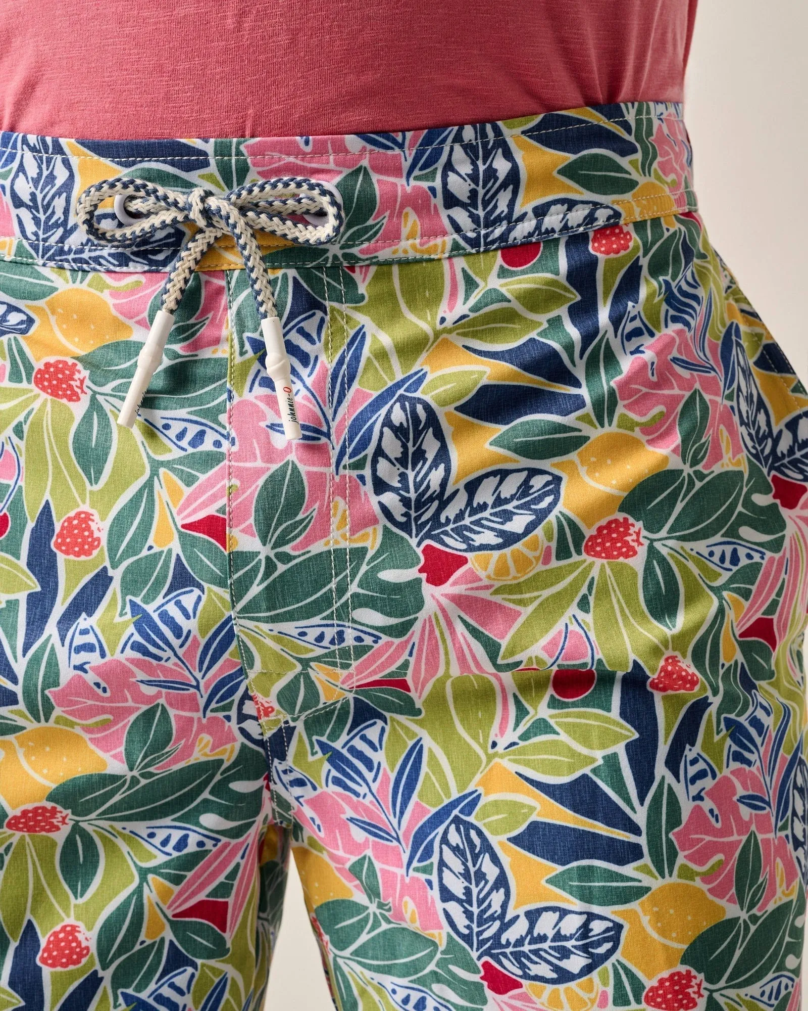 Mens Tori Richard Johnnie-O 7-Inch Zest Swim Trunks - Lake