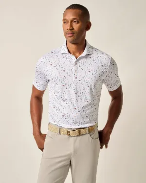 Mens Tori Richard Johnnie-O Bar Cart Prep-Formance Polo Shirt - White