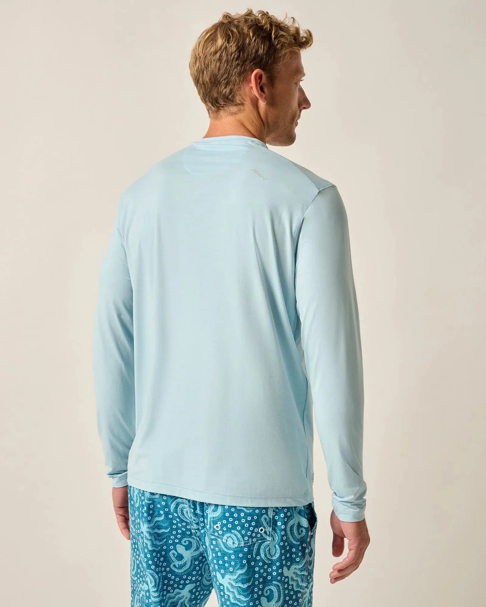 Mens Tori Richard Johnnie-O Basin Prep-Formance Long Sleeve T-Shirt - Placid