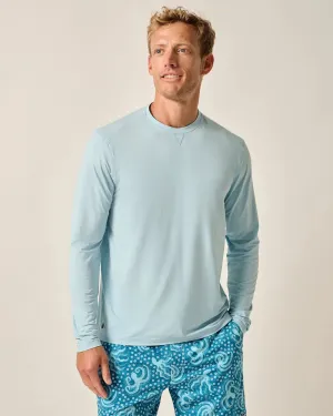 Mens Tori Richard Johnnie-O Basin Prep-Formance Long Sleeve T-Shirt - Placid