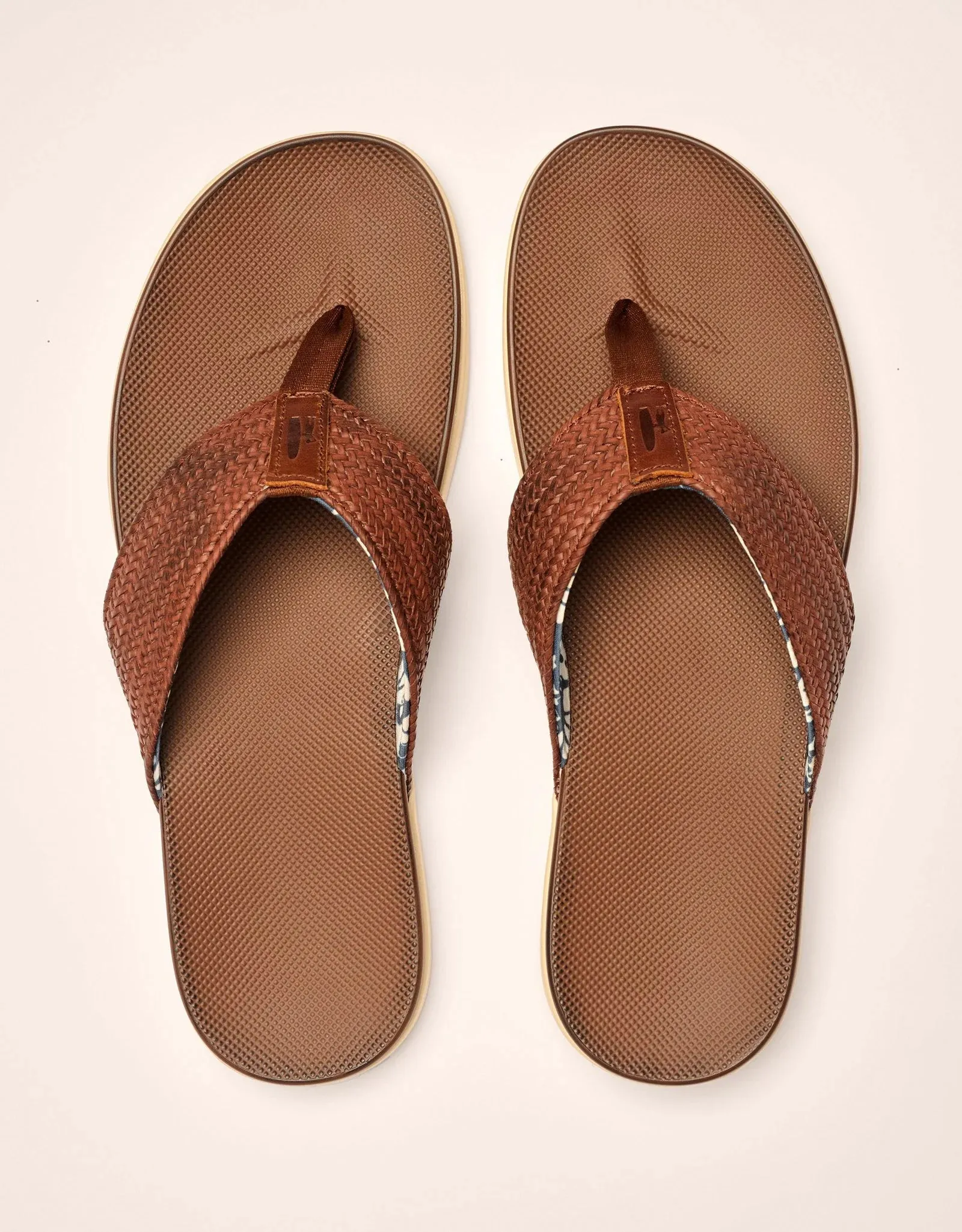 Mens Tori Richard Johnnie-O Boardwalk Leather Sandals - Tan