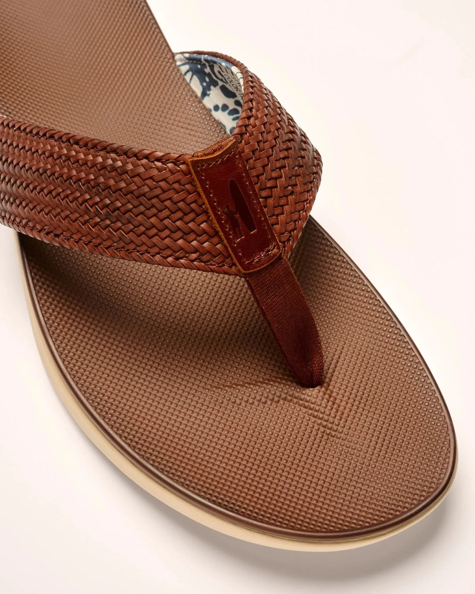 Mens Tori Richard Johnnie-O Boardwalk Leather Sandals - Tan