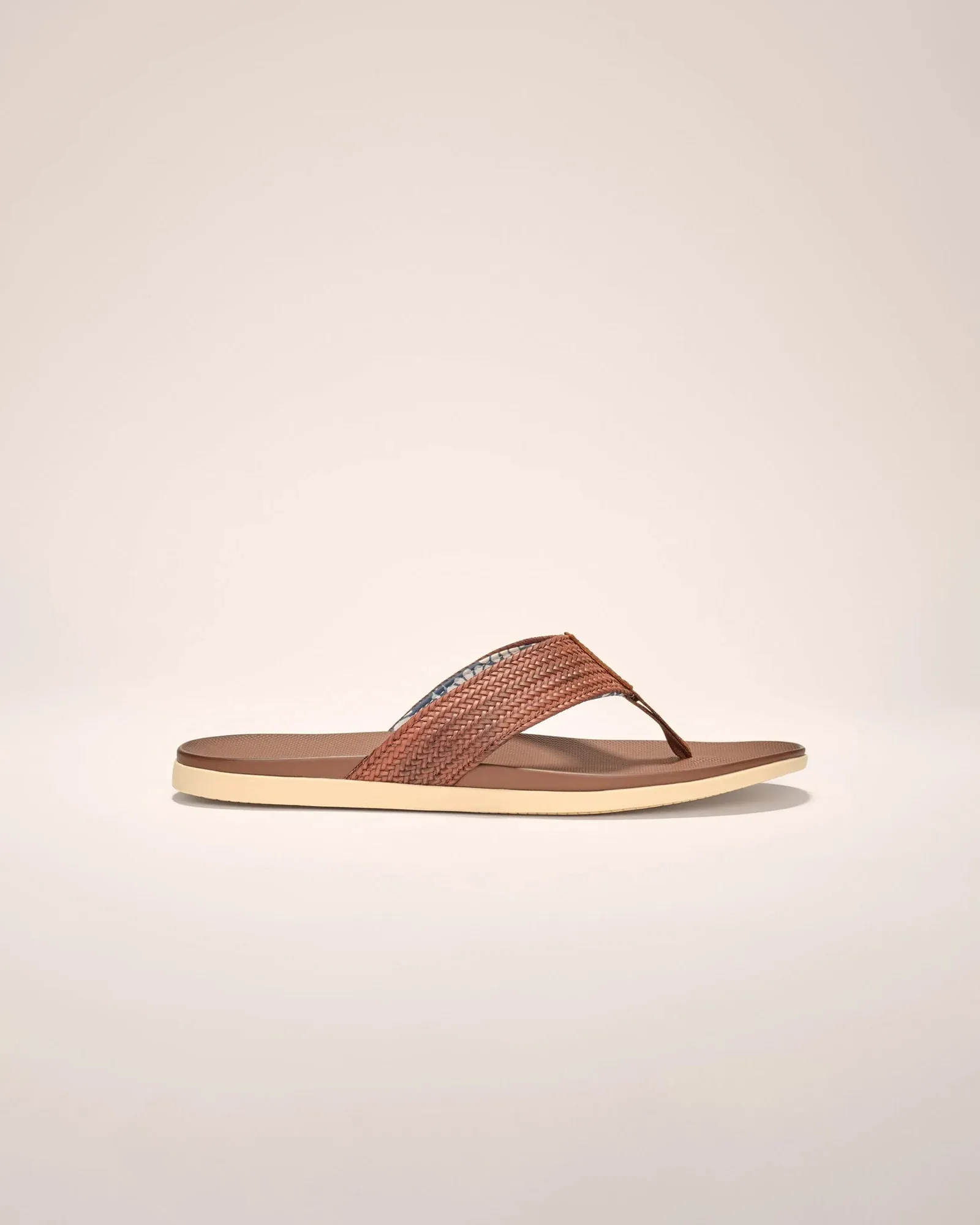 Mens Tori Richard Johnnie-O Boardwalk Leather Sandals - Tan