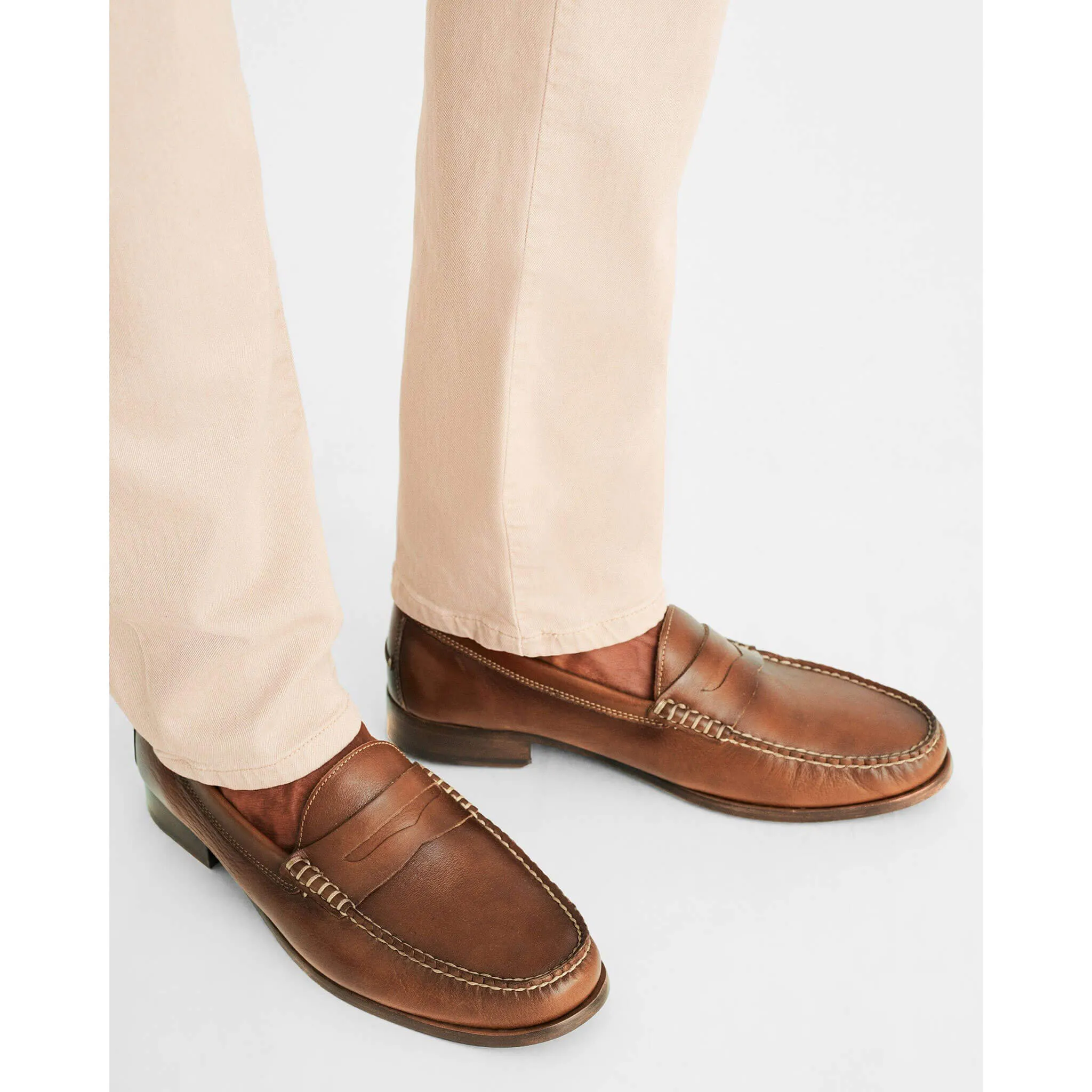 Mens Tori Richard Johnnie-O Clubhouse Penny Loafers - Tan