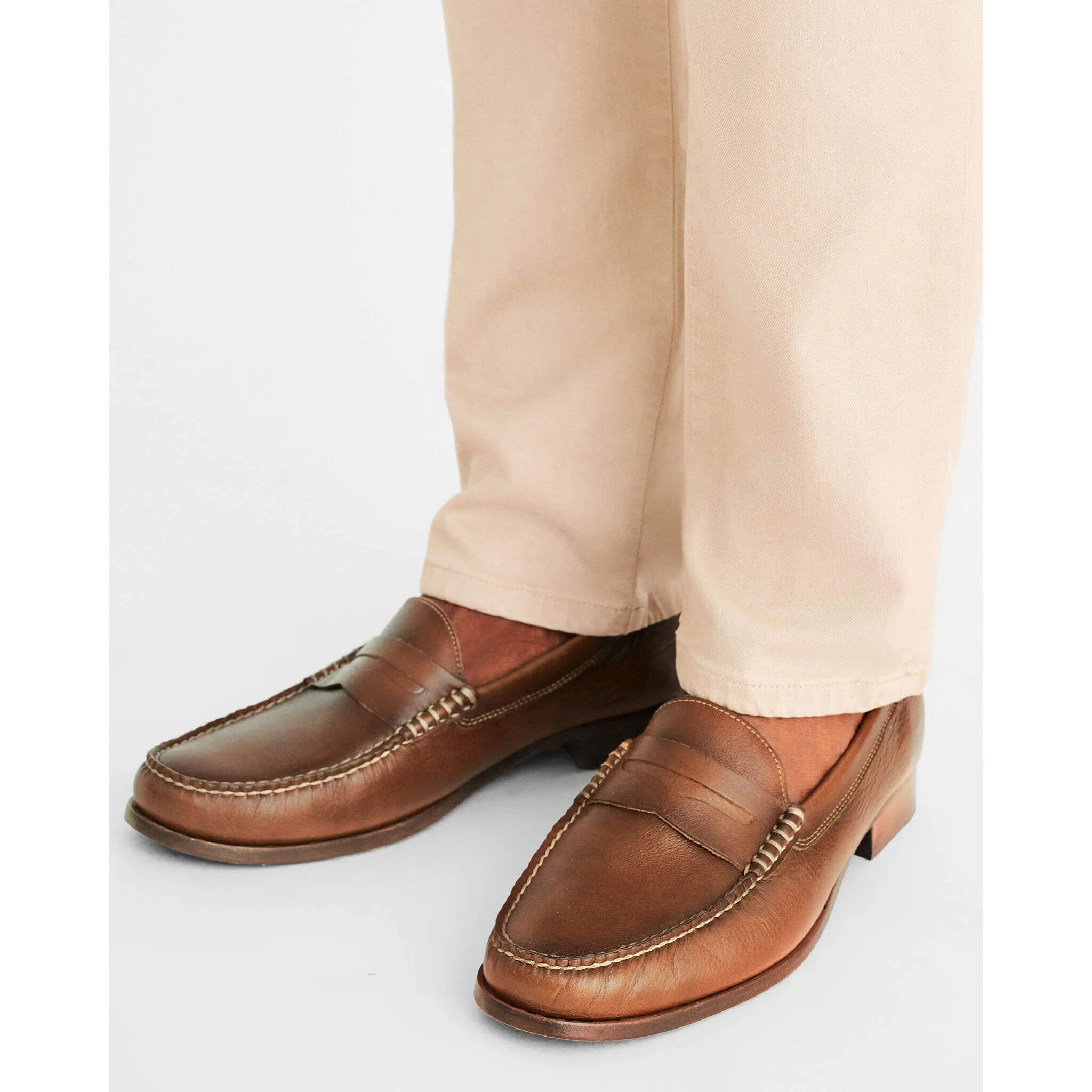 Mens Tori Richard Johnnie-O Clubhouse Penny Loafers - Tan
