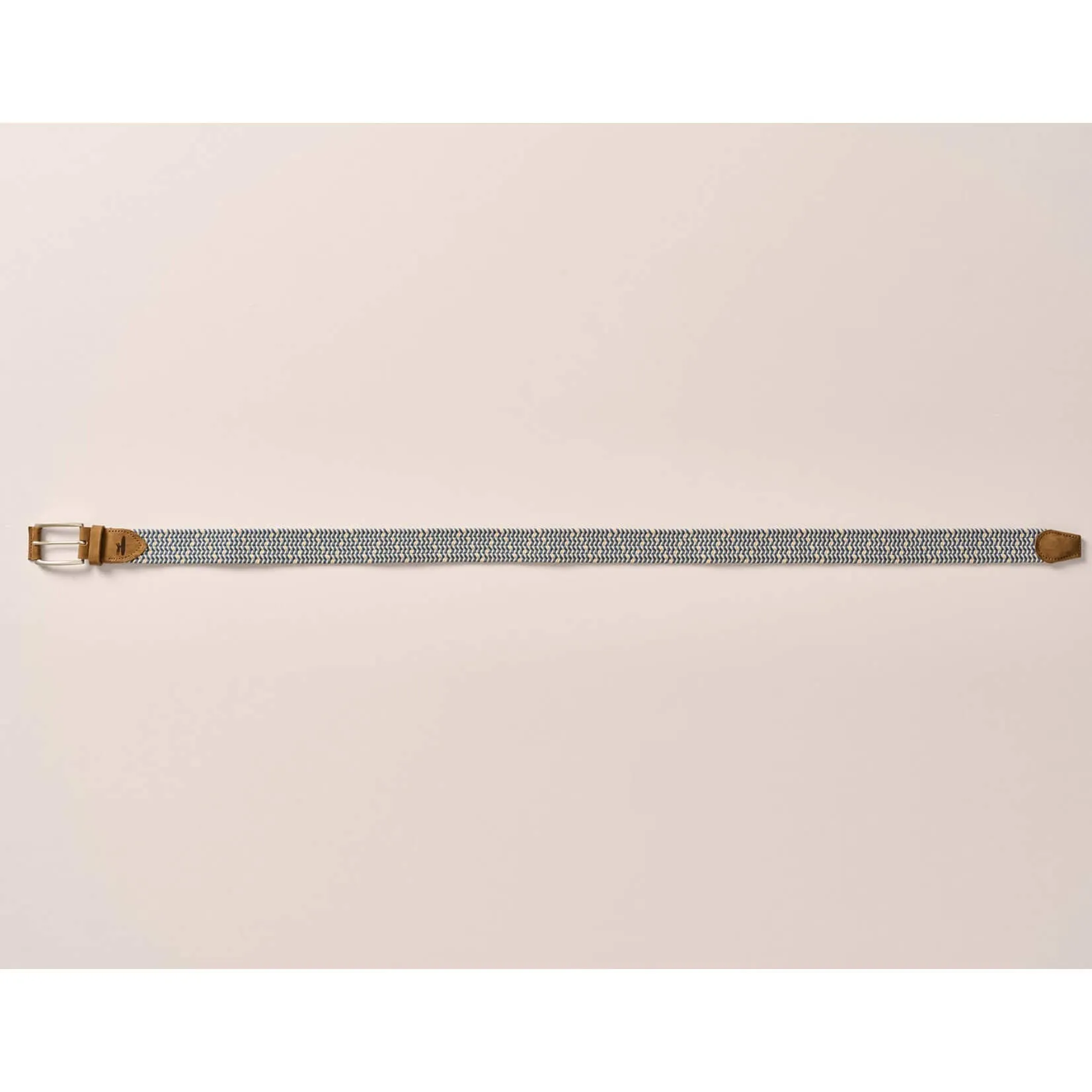 Mens Tori Richard Johnnie-O Cotton Stretch Belt - Sand