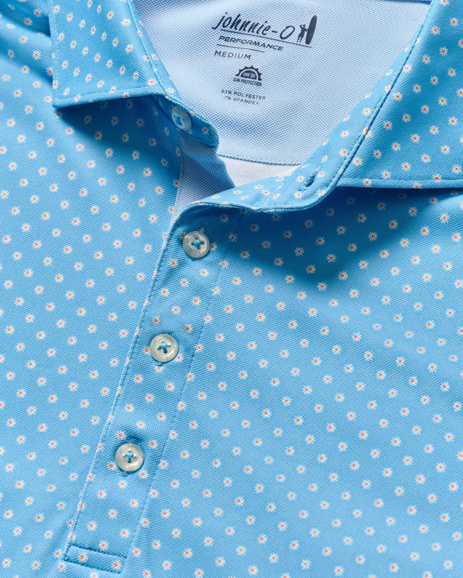 Mens Tori Richard Johnnie-O Daisy Prep-Formance Polo Shirt - Maliblu