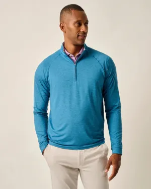 Mens Tori Richard Johnnie-O Freeborne Performance 1/4 Zip Pullover Sweater - Barrels Blue