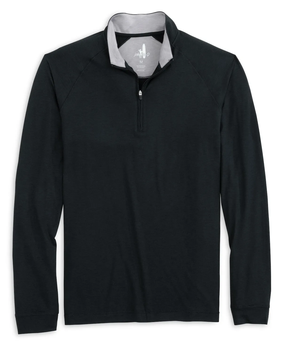 Mens Tori Richard Johnnie-O Freeborne Performance 1/4 Zip Pullover Sweater - Black*