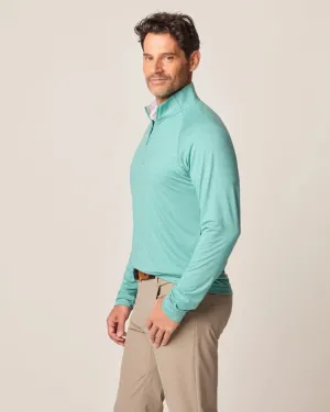 Mens Tori Richard Johnnie-O Freeborne Performance 1/4 Zip Pullover Sweater - Green Grass