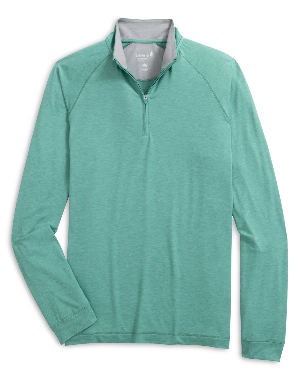 Mens Tori Richard Johnnie-O Freeborne Performance 1/4 Zip Pullover Sweater - Green Grass