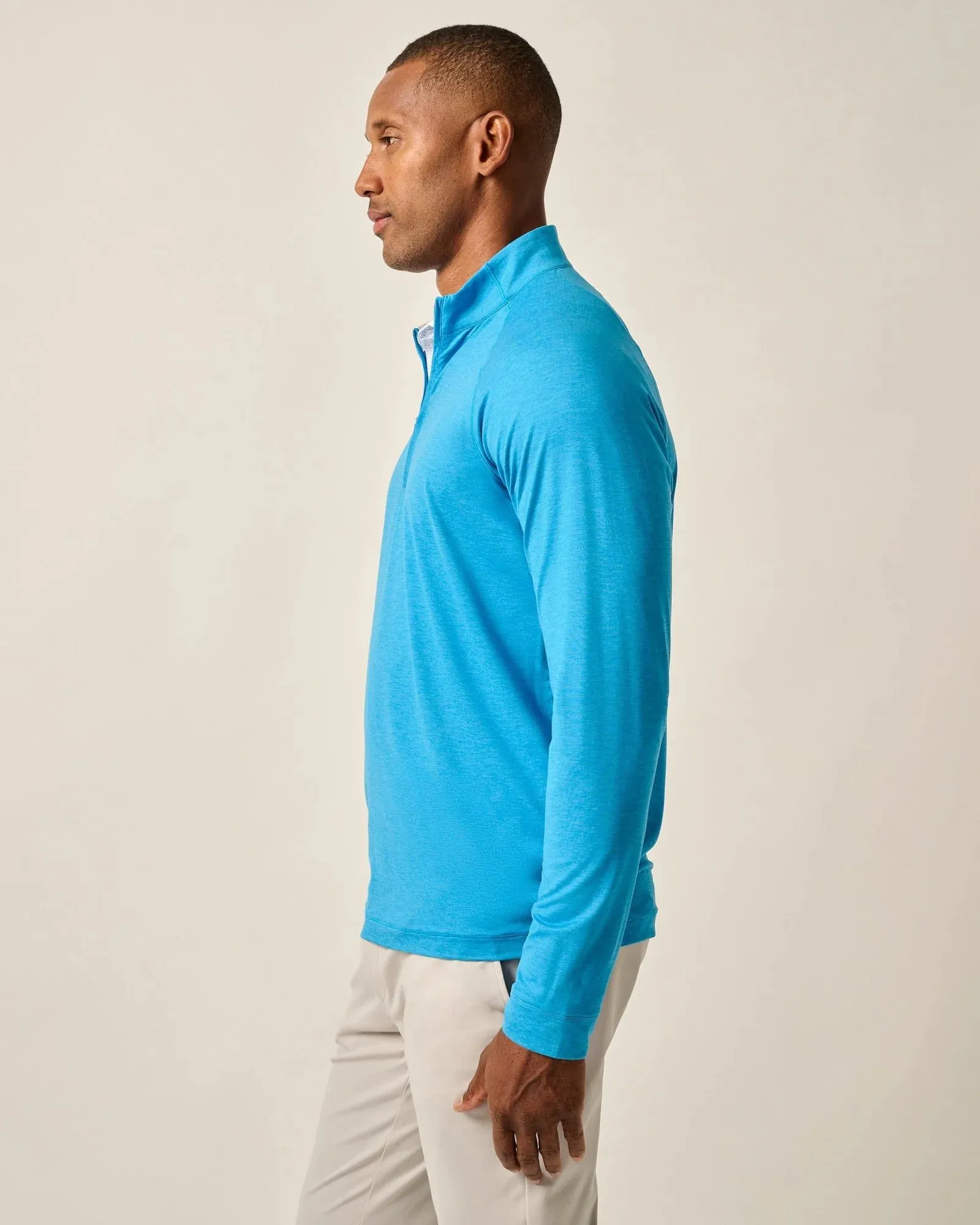 Mens Tori Richard Johnnie-O Freeborne Performance 1/4 Zip Pullover Sweater - Majorca