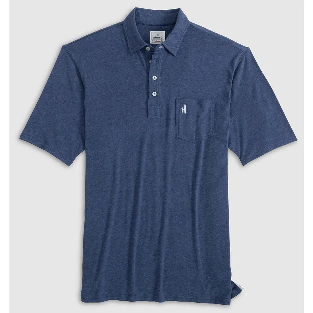 Mens Tori Richard Johnnie-O Heathered Original 2.0 Polo Shirt - Oceanside*