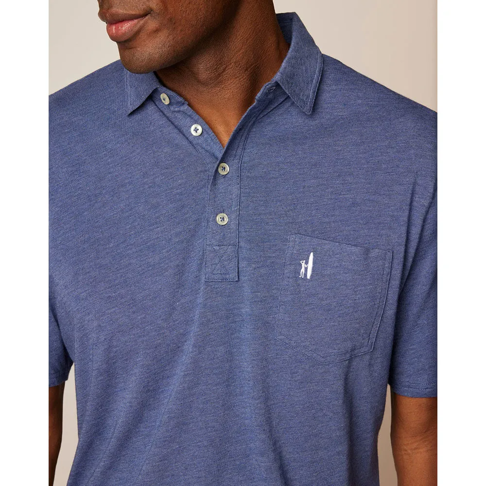 Mens Tori Richard Johnnie-O Heathered Original 2.0 Polo Shirt - Oceanside*