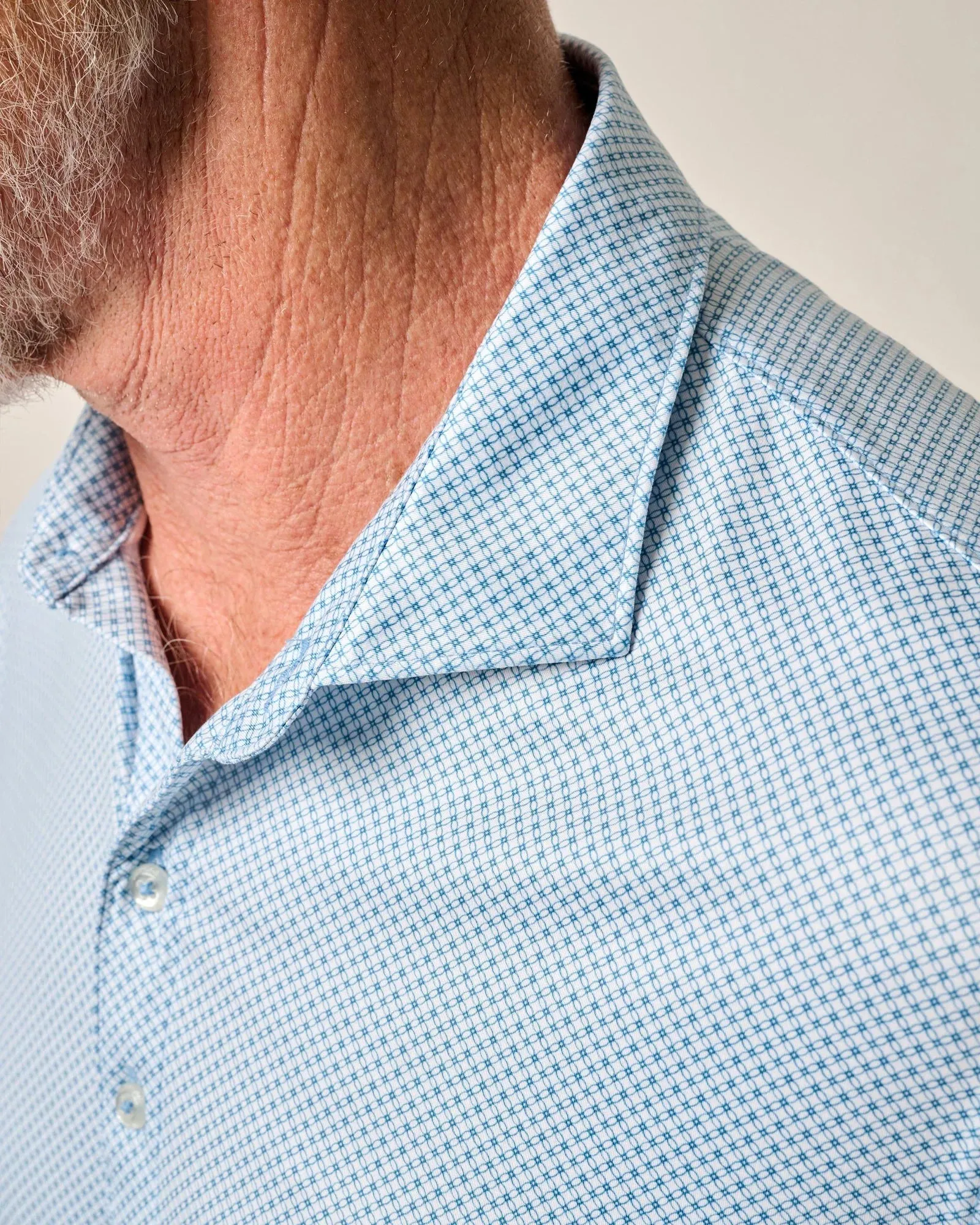 Mens Tori Richard Johnnie-O Hex Prep-Formance Polo Shirt - Barrels Blue