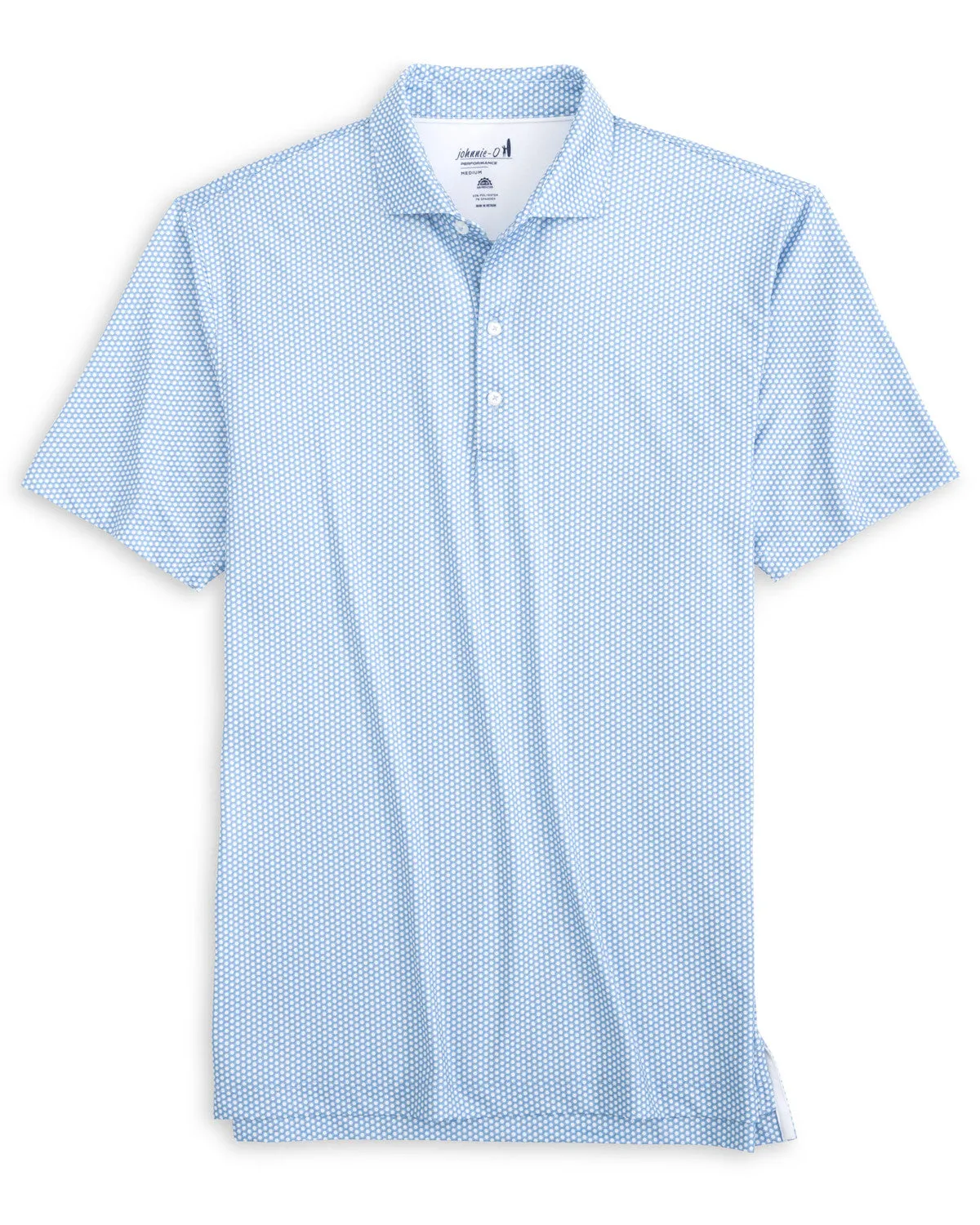 Mens Tori Richard Johnnie-O Hex Prep-Formance Polo Shirt - Barrels Blue