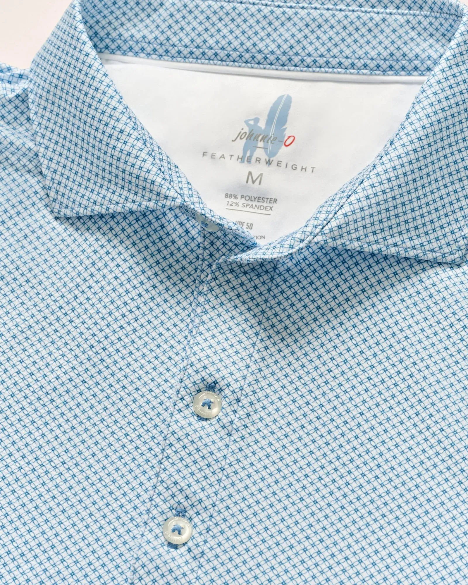 Mens Tori Richard Johnnie-O Hex Prep-Formance Polo Shirt - Barrels Blue