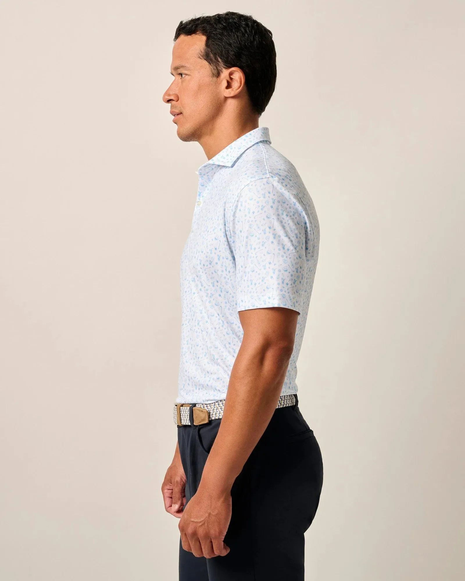 Mens Tori Richard Johnnie-O Juice Prep-Formance Polo Shirt - Maliblu