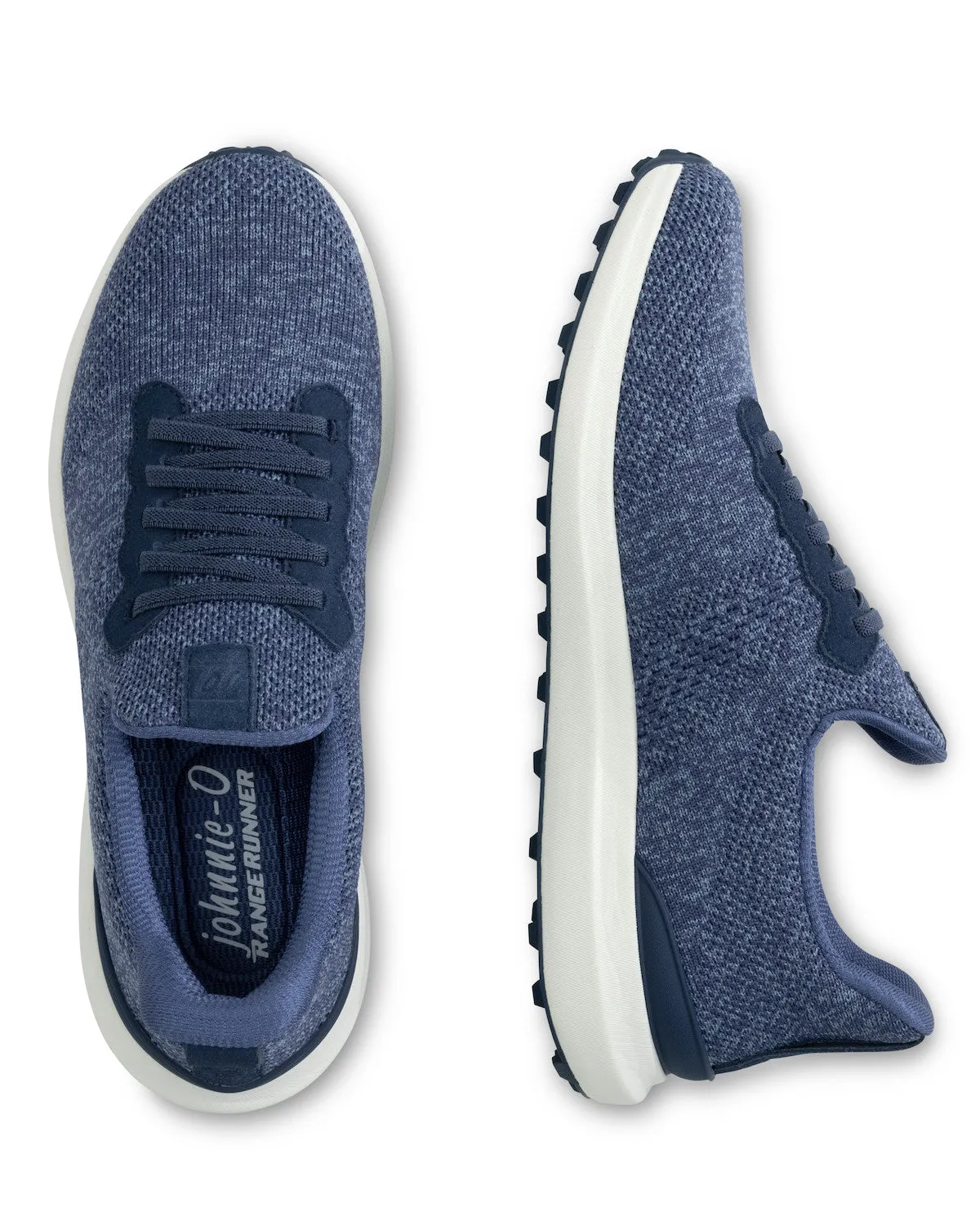 Mens Tori Richard Johnnie-O Knit Range Runner 2.0 Sneakers - Indigo