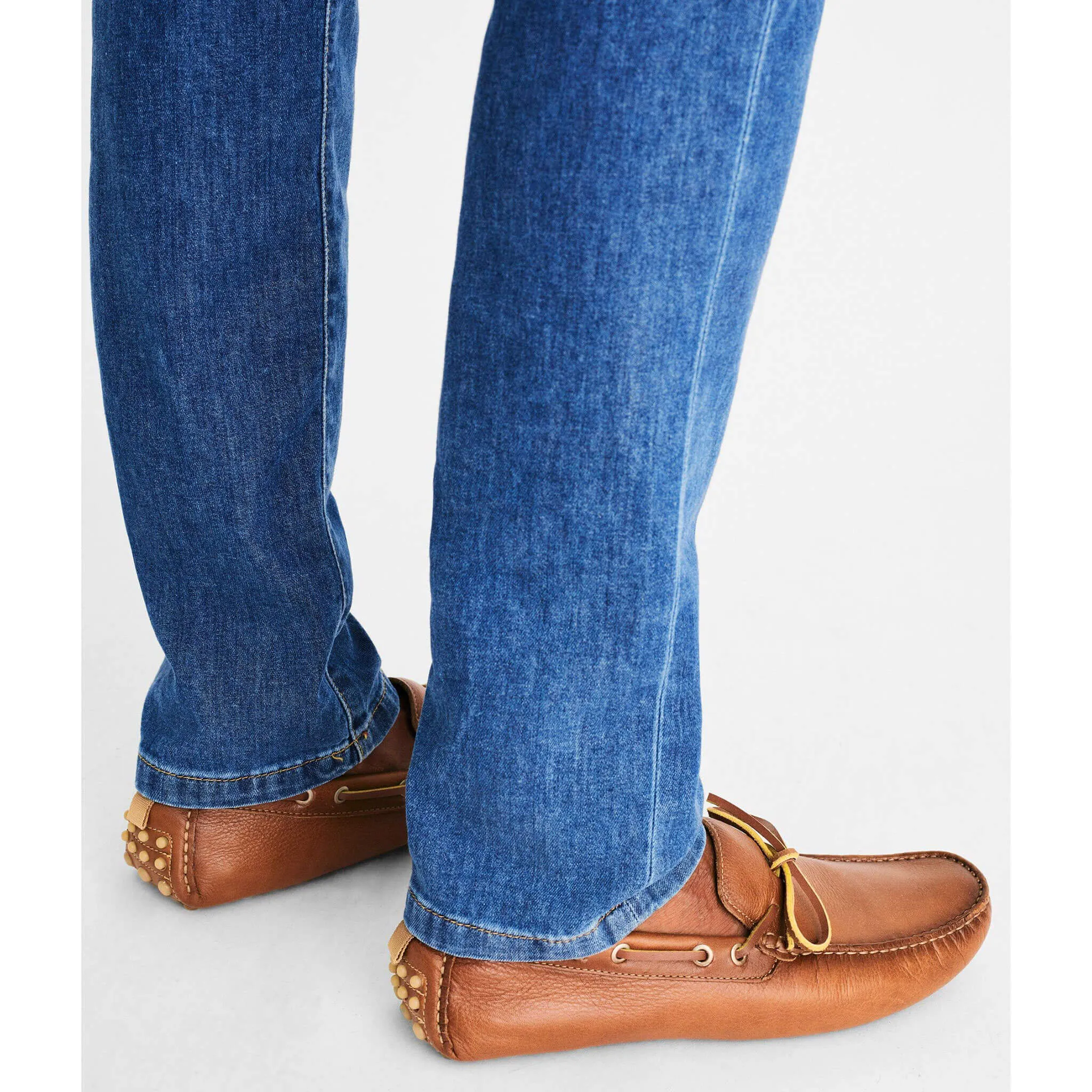 Mens Tori Richard Johnnie-O Leather Getaway Driver - Cognac