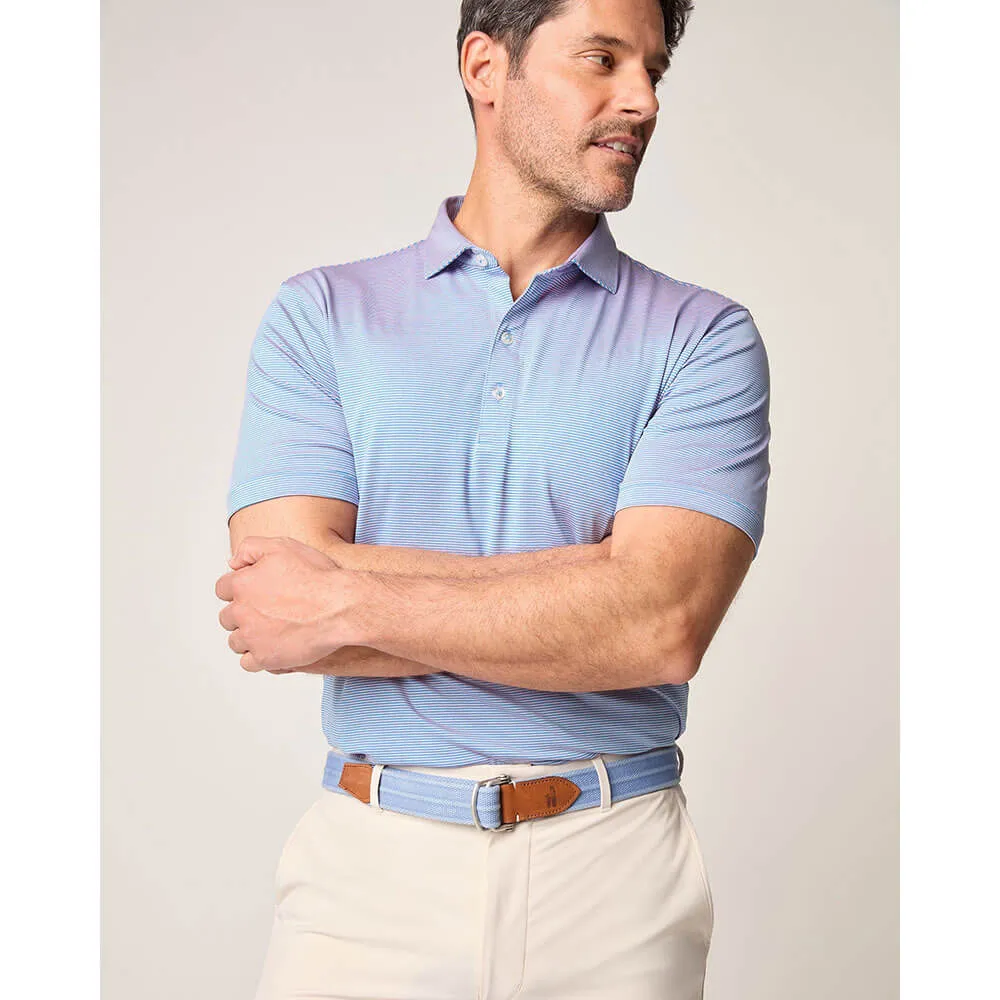 Mens Tori Richard Johnnie-O Lyndon Prep-Formance Pinestripe Polo Shirt - Victory