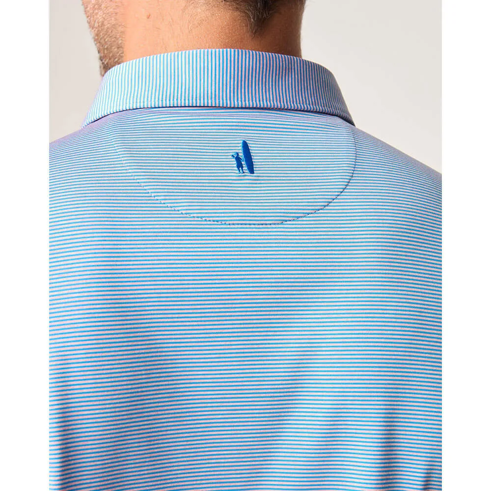 Mens Tori Richard Johnnie-O Lyndon Prep-Formance Pinestripe Polo Shirt - Victory