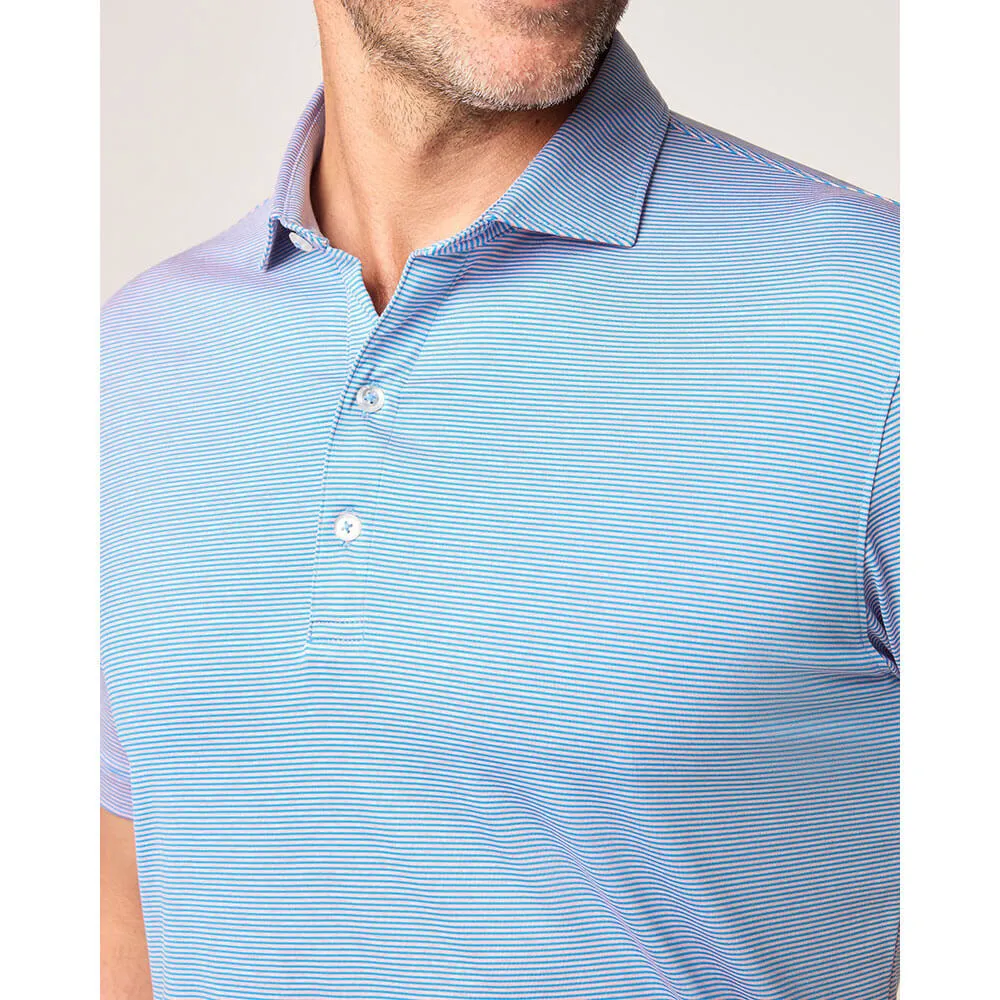 Mens Tori Richard Johnnie-O Lyndon Prep-Formance Pinestripe Polo Shirt - Victory