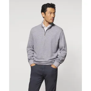 Mens Tori Richard Johnnie-O Skiles Stripped Pullover Sweater - Light Gray