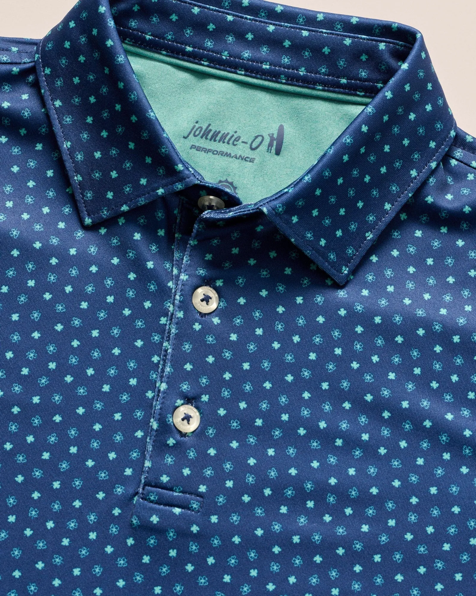 Mens Tori Richard Johnnie-O Top O The Mornin Featherweight Polo Shirt - Lake