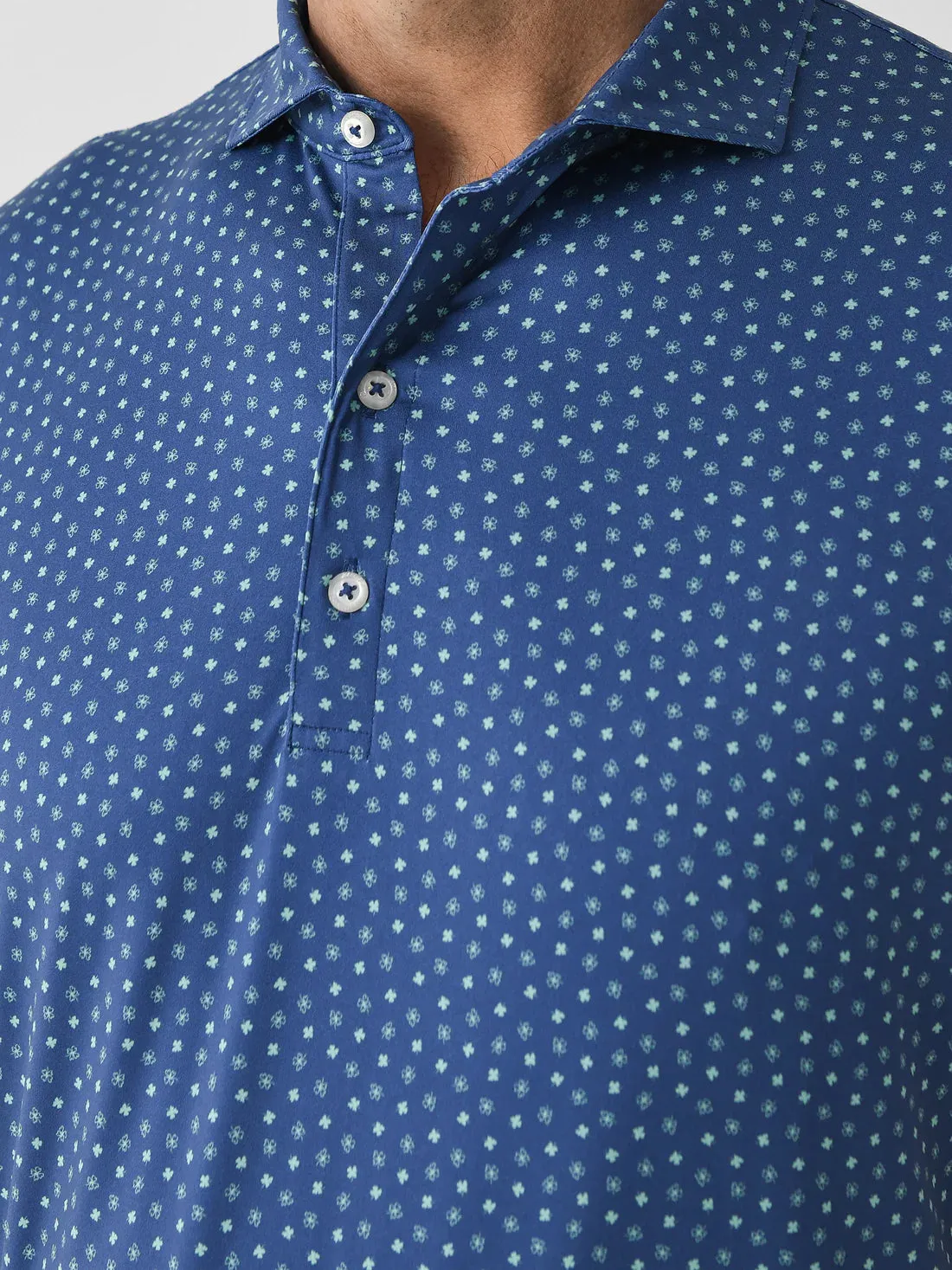 Mens Tori Richard Johnnie-O Top O The Mornin Featherweight Polo Shirt - Lake