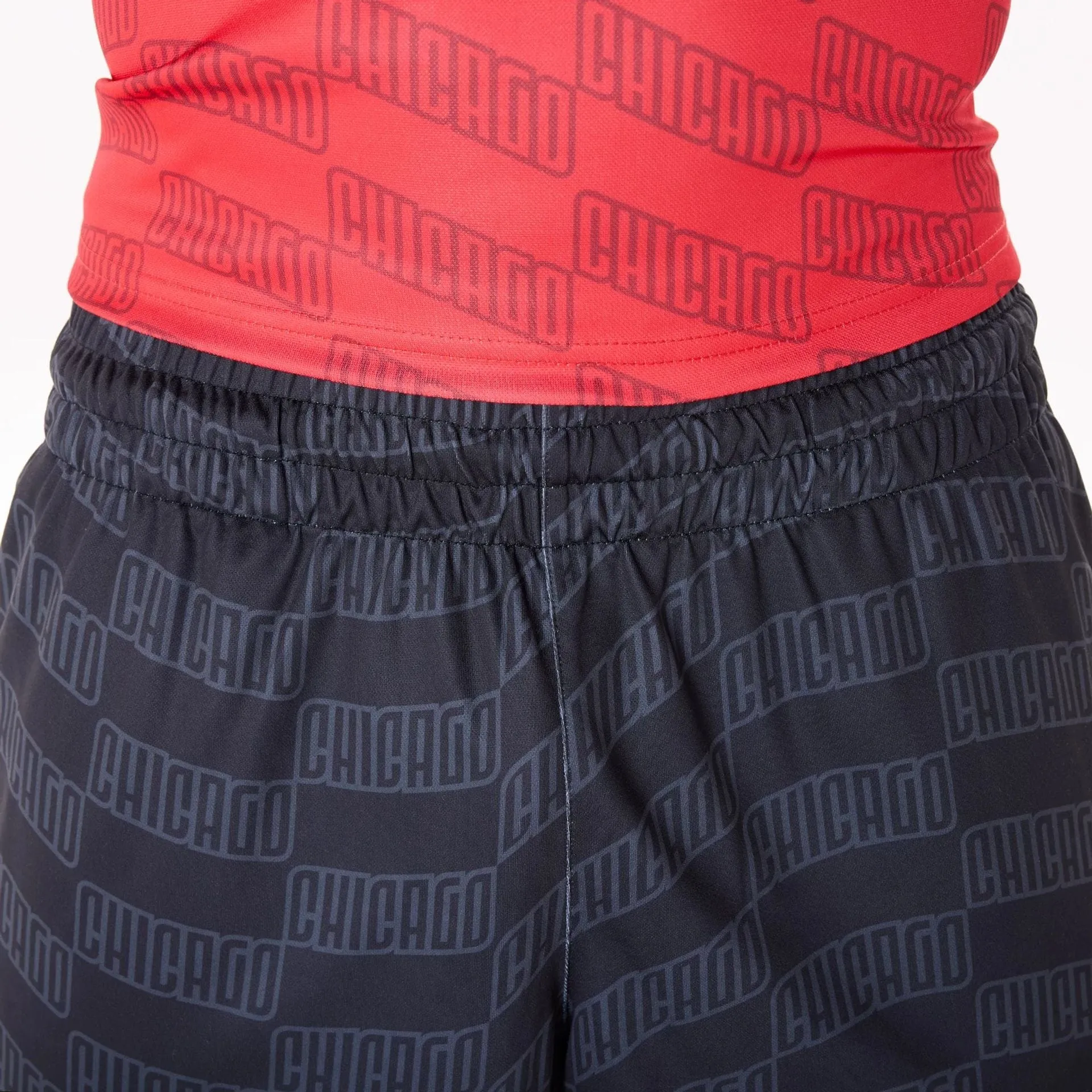New Era Sport Shorts Chicago Bulls NBA All Over Print Graphic Black Shorts