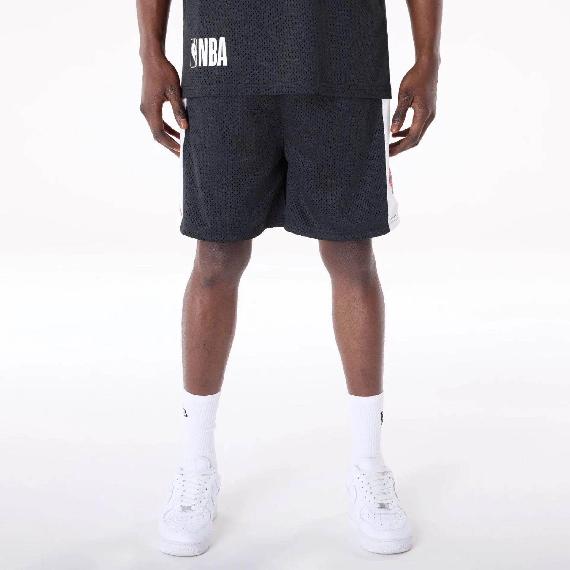 New Era Sport Shorts Chicago Bulls NBA Graphic Black Mesh Shorts