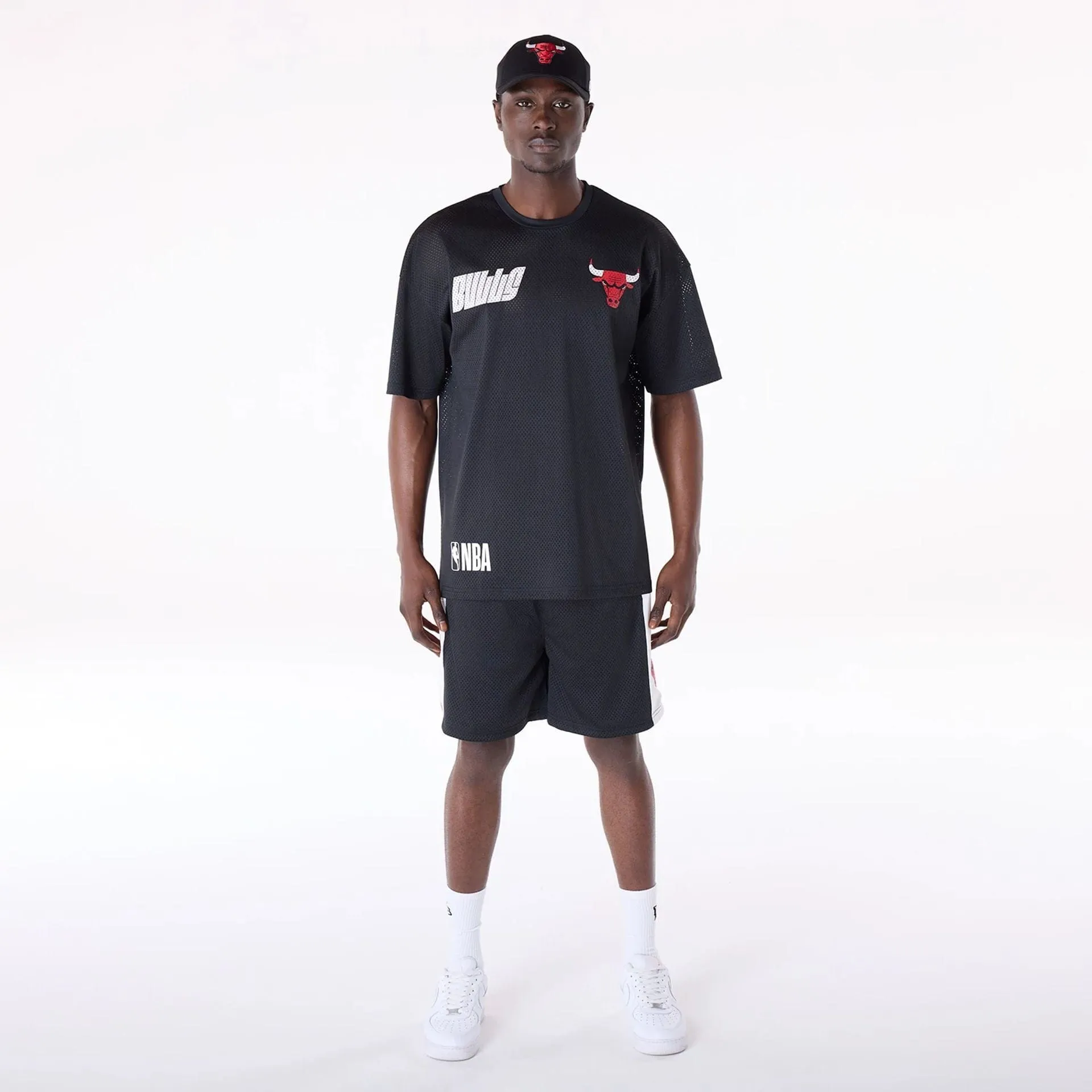 New Era Sport Shorts Chicago Bulls NBA Graphic Black Mesh Shorts