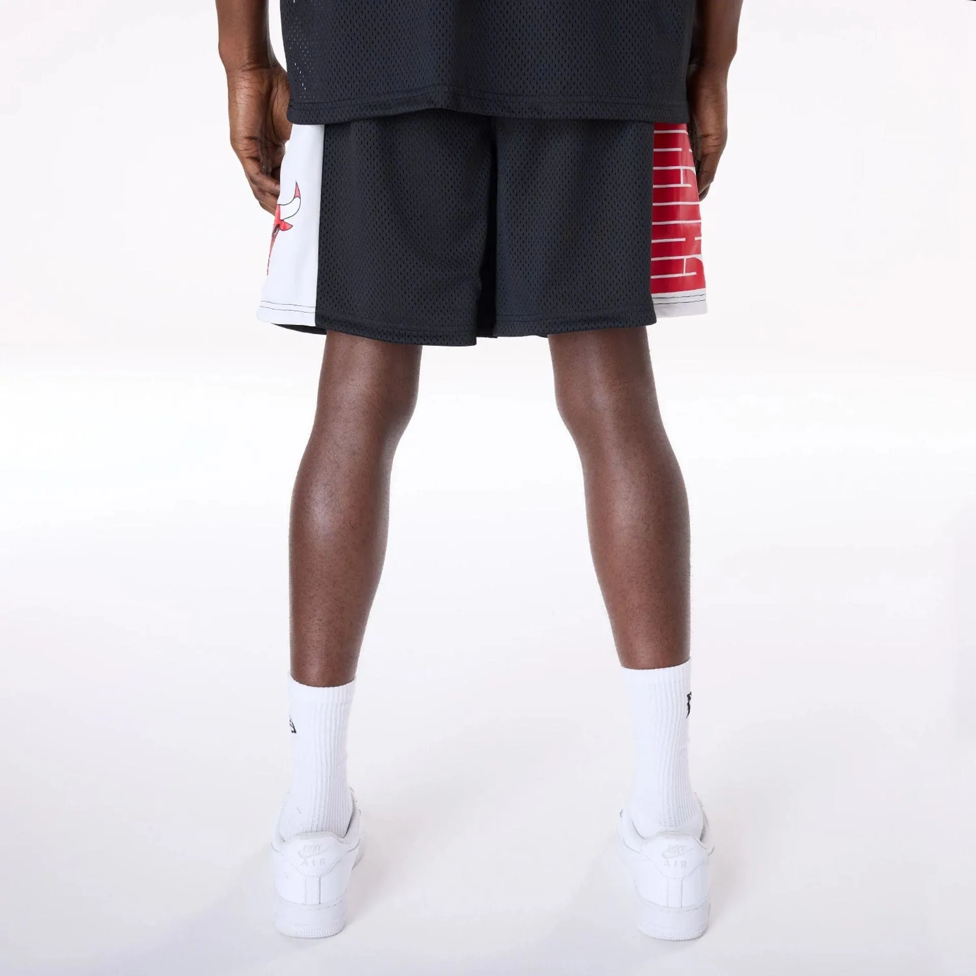 New Era Sport Shorts Chicago Bulls NBA Graphic Black Mesh Shorts