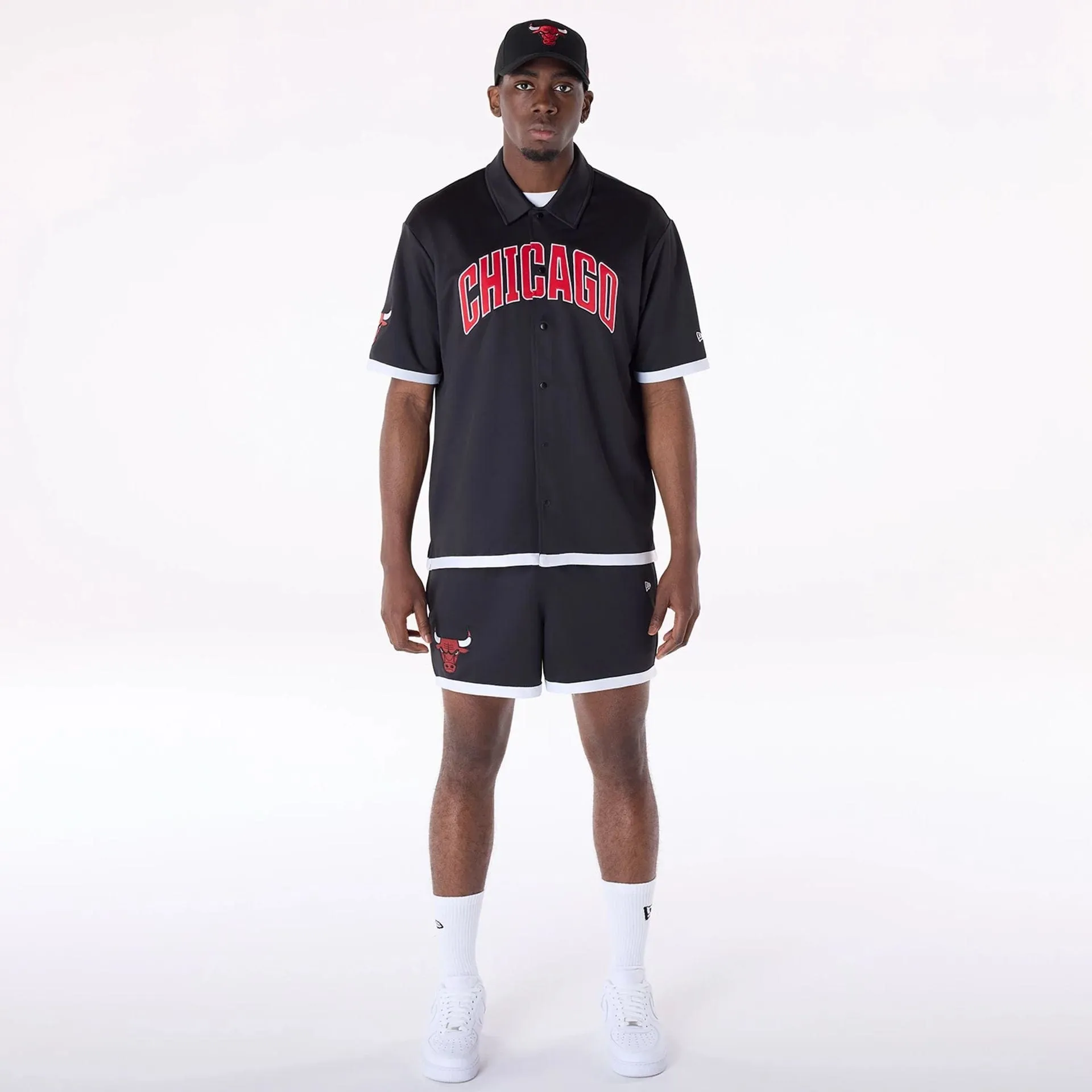 New Era Sport Shorts Chicago Bulls NBA Team Logo Black Shorts