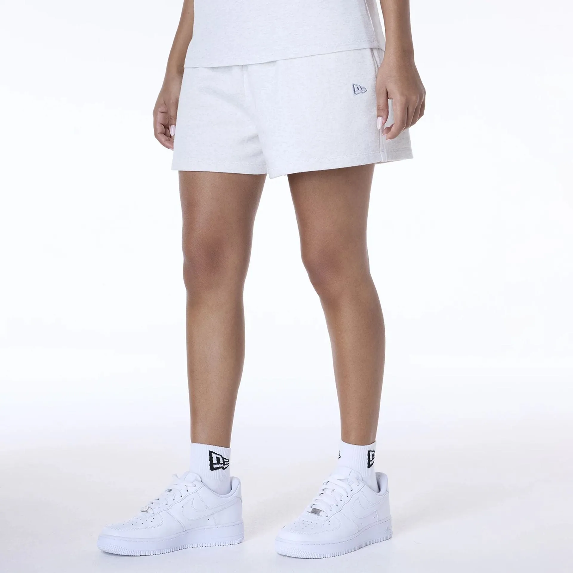 New Era Sport Shorts LA Dodgers Womens MLB League Essential Pastel Grey Shorts