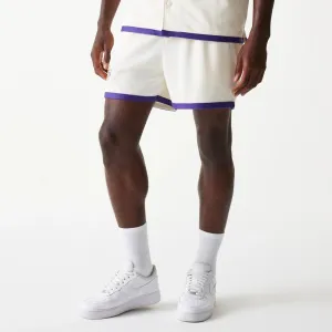 New Era Sport Shorts LA Lakers NBA Team Logo Open White Shorts