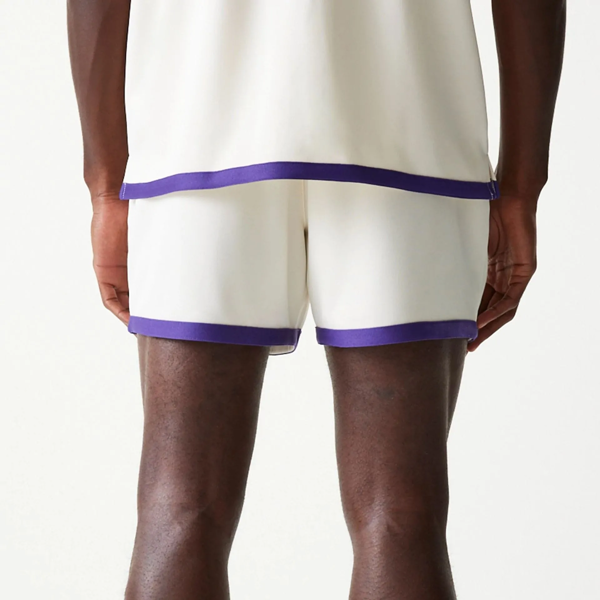 New Era Sport Shorts LA Lakers NBA Team Logo Open White Shorts